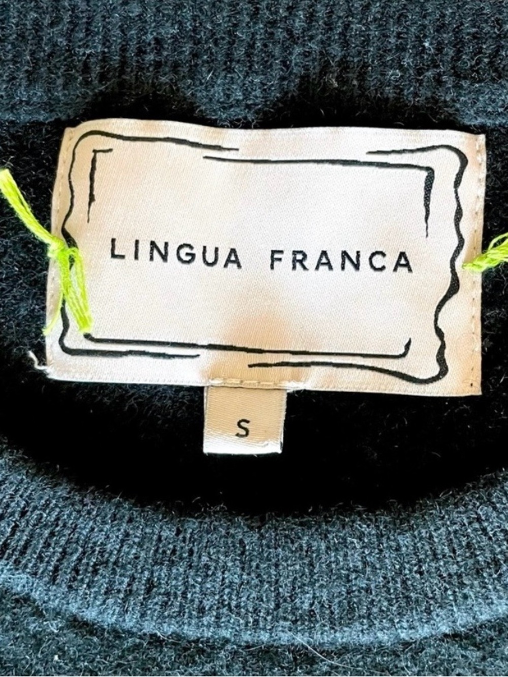 Lingua Franca “Madam President” Cashmere Sweater Black Small Limited Edition - Picture 5 of 6